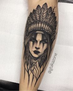 Red Indian Tattoo, Indian Tattoo Design, Geniale Tattoos, Tattoo Feminina