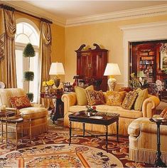 a living room filled with lots of furniture