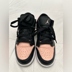 Lightly Used With Little To No Wear On Soles. Low Top Youth Size 5.5 Or Women’s 7. Small Scuffs On White Soles Of Shoes Shown In Photos. Comes With Box. Nike Jordan 1, Shoe Show, Kids Nike, Nike Jordan, Jordan 1, Black Nikes, Low Top, Kids Shoes, Nike Shoes