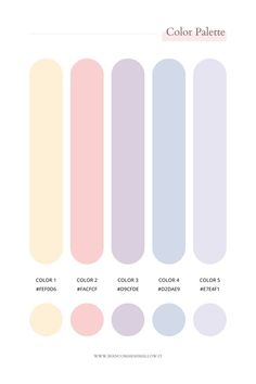 the color palette is shown with different shades