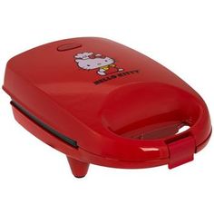 a red hello kitty sandwich maker on a white background