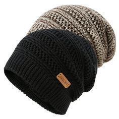 Size: 22.5-23.75inch Fabric: Acrylic Fiber Features: Loose and Super Elastic Double Windproof Design Ideal for Winter Outdoor Activities Various colors: The knit hat is available in many different colors and pieces Size: One Size.  Color: Multicolor.  Gender: unisex.  Age Group: adult. Cheap Warm Beanie For Men, Cheap Black Outdoor Beanie, One Size Black Soft Knit Beanie, Cozy Black Beanie Cap, Slouchy Beanie Hats, Winter Outdoor Activities, Black Cotton Beanie, One Size, Beanie Cap, Mens Beanie