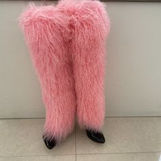 New Arrival Customized Color Hot Sale Colorful Women Snow Winter Boots Real Mongolian fur warm Mongolian Fur, Fabric Boots, Pu Boots, Knee Length Boots, Shoes Outfit, Winter Party, Snow Winter, Pointed Toe Heels, Long Boots