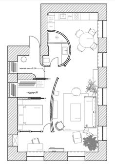 the floor plan for a small apartment