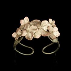 Michael Michaud Hydrangea Cuff Capsule Jewelry, Michael Michaud, Bijoux Art Nouveau, Antique Stone, A Bracelet, Nature Inspired Jewelry, Handmade Copper, Bijoux Diy, Jewelry Inspo