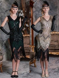 Save more with Retro Stage top seller bundles! ?(This offer cannot be combined with any other promotions.) Color: Champagne, Dark Green Dresses Length: Knee-Length Stretch: Little Stretch Zipper: Side Zipper Package Content: 2 x Women Dress Care Instructions: Hand Wash Only 
 Champagne 1920s Sequined Flapper Dress - 40.99USD? >>> 
 
 Dark Green 1920s Sequined Flapper Dress?- 40.99USD? >>> 
 ? Dark Green Dresses, Retro Stage, Dark Green Dress, Flapper Style, Dresses Xxl, Color Champagne, Top Seller, Xl Dress, Vintage Look