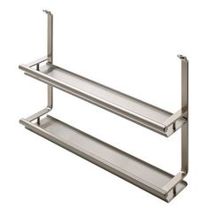 stainless steel double shelf with two shelves on each side