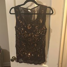 Nwt Beautiful Embroidered Sequined Shell. Shell Color, Ashley Stewart, Fancy Dresses, Wedding Guest, Sequin, Shells, Product Launch, Beaded Necklace, Womens Tops