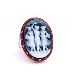 Pirate Rings, Cameo Rings, Pirate Ring, Italy Girl, Rings Antique, Greek Gods And Goddesses, Three Graces, Pink Sapphire Ring, Cameo Ring