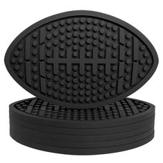 PRICES MAY VARY. SPORT DECOR FOR HOME, KITCHEN AND MAN CAVE: inspired by the most popular sports, this set of coasters is ideal to decorate your spaces, made of food grade silicone in color black. FOOTBALL SHAPE COASTER DESIGN: with a dimension of 4.00 x 6.14 x 0.24 inches, which allows to place on it any type of glasses, bottles, cups, etc., also the drawing that resembles the seams of the ball and the edge of the coaster allows the liquid that falls on the coaster not to spill. HIGH QUALITY MA Football Coasters, Sport Decor, Types Of Glasses, Silicone Coasters, Black Food, Leather Coasters, Superhero Wallpaper, Entertainment Bar, Sports Decorations