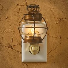 a light that is on the side of a wall