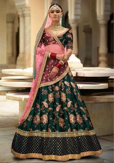 "We Crafts Designer Blouse/Crop Top, Designer Bollywood Saree, Banarasi Silk Saree, Designer Wedding Lehengas, Bridal Lehenga, South Indian Dresses, Chaniya Choli, Bridesmaid Lehengas, Sabyasachi Lehengas, Floral Skirts, Punjabi Suits, Indo-western Outfits Etc. For More Latest Trending Women's outfits Just Click on the below link, https://www.etsy.com/in-en/shop/NovaStudioIN Everyone will Admires you When You Wear this Stunning Embroidered Designer Lehenga Choli. The Lehenga is made of Taffeta S Simple Lehenga Designs, Sabyasachi Lehenga Bridal, Lehenga Green, Sari India, Bridesmaid Lehenga, Bollywood Lehenga, Designer Bridal Lehenga