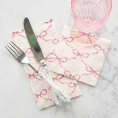 It’s time to think pink with these fun and festive napkins! Perfect for birthdays, baby showers, or any occasion that could use a sweet finishing touch, the Pink Bow Lattice Napkins are a great addition to your gathering. Beside the plate, on the bar, or throughout the home, Hester & Cook napkins are an elegant addition to any occasion and coordinate with many of your favorite designs. DETAILS: Cocktail: 4.9" x 4.9" folded, 9.8" x 9.8" flat 20 napkins per package Guest: 13” x 16.5” flat, 4.33” x Bow Baby Shower Theme, Festive Napkins, Nora Fleming Minis, Bow Baby Shower, Christmas Shower, Vintage Silverplate, Think Pink, Bar Glassware, Pink Baby Shower