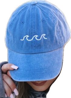 Trendy Blue Cotton Baseball Cap, Trendy Blue Baseball Cap For Spring, Trendy Blue Cotton Dad Hat, Trendy Blue Snapback Dad Hat, Blue Dad Hat One Size For Summer, Blue Summer Baseball Cap With Curved Bill, Blue Cotton Dad Hat For Beach, Blue Cotton Beach Dad Hat, Light Blue Casual Baseball Cap For Summer