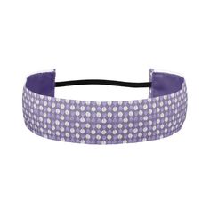 Fish Head Leaves Lilac White Black Athletic Headband Lilac White