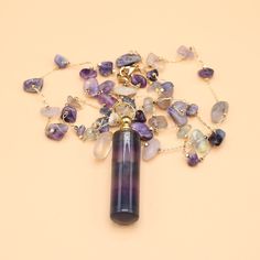 SPECIFICATIONS Style: TRENDY Shape\pattern: Square Pendant Size: 14x46mm Metals Type: Copper Material: Fluorite Material: Semi-precious Stone Fine or Fashion: Fashion Chain Type: Strand Bottle Pendant, Bottle Necklace, Square Pendant, Copper Material, Healing Powers, Emotional Healing, Perfume Bottle, Shape Pattern, Essential Oil Diffuser