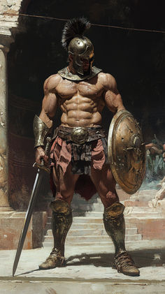 Leaning Against A Wall Reference, Roman Praetorian Guard, Roman Gladiator Art, Gladiator Concept Art, Dnd Gladiator, Gladiator Marvel, Gladiator Battle, Gladiator Art, Gladiator Warrior