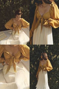 Yellow Skirt Outfits, Sarah Christine, Sarah Butler, Easy Summer Outfit, White Skirt Outfits, Skirt Outfit Summer, Pleated Skirt Outfit, Long Skirt Summer, White Long Skirt