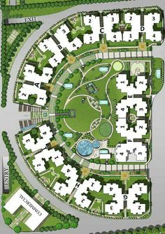 the site plan for an apartment complex