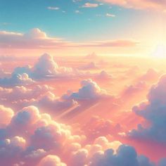 the sky is filled with clouds as the sun shines brightly in the distance behind it