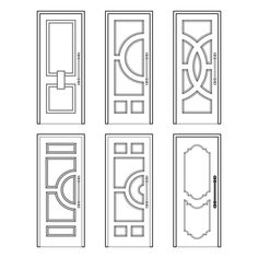 four doors with different designs and shapes