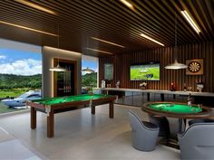 Teen Game Rooms, Luxury Game Room, Snooker Room, Games Room Inspiration, Clubhouse Design, Billiards Room, Pool Table Room, Garage Guest House, Zen House