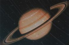 an image of the planet saturn with its rings around it's base and stars in the background