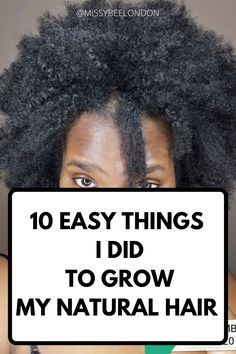 Grow Black Hair, Thick Natural Hair, Concert Hairstyles, Hair Without Heat, Natural Hair Treatments, Hair Growing Tips, How To Grow Natural Hair