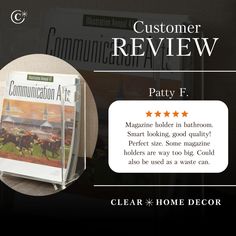 the front cover of a magazine with an image of cows on it and text that reads, customer review patty f