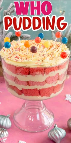 The Grinch's Who Pudding Recipe | Grinch christmas party, Christmas snacks, Christmas desserts