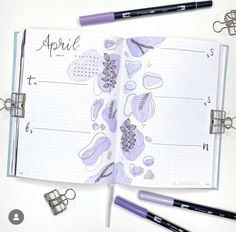 April Bullet Journal, Bullet Journal Key, Bulletin Journal Ideas, Bullet Journal Aesthetic