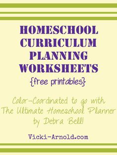 the homeschool curriculum planning worksheets are free printable