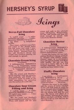 an old recipe for ice cream is shown