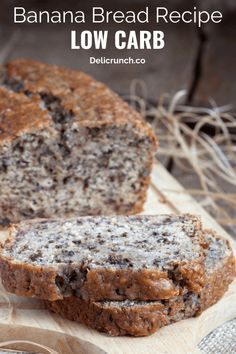 a loaf of banana bread sitting on top of a cutting board