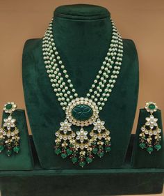 This is very beautiful statement long beaded necklace for all occasions to look beautiful & stand out in party. It includes 1 necklace and a pair of matching earrings. Luxury Beaded Temple Necklace For Festivals, Festive Luxury Beaded Temple Necklace, Long Kundan Necklace, Pearl Long Necklace, Carving Stone, Kundan Necklace, Long Beaded Necklace, Kundan Necklaces, Long Pendant Necklace