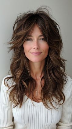 Short Layers Long Hair, Haircut With Fringe, Long Shaggy Haircuts, Serinda Swan, Fine Straight Hair