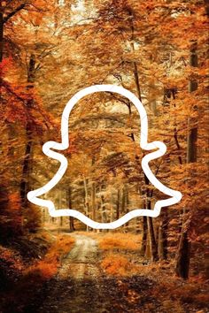 the snap icon is shown in front of an autumn forest