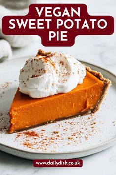 Vegan Sweet Potato Pie Dairy Free Pies, Dairy Free Thanksgiving, Vegan Sweet Potato Pie, Vegan Pies Recipes, Egg Free Baking, Potato Pie Recipe, Potato Filling, Sweet Potato Pies Recipes, Vegan Holiday Recipes