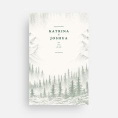 a first name book with trees on the cover and an image of mountains in the background