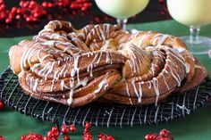 there are many different types of pastries on the table