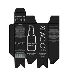 the packaging design for an arganizing facial care product is shown in black and white