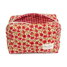 Our Poppy Large Makeup Bag is a stylish and spacious carry-all designed to hold all your essentials with a classic look.The quilted exterior boasts a beautiful red floral pattern, complemented by the classy red gingham interior.Perfect for organizing your makeup and beauty essentials or serving as a travel organizer (it fits seamlessly inside a suitcase), this bag is a must-have for those who appreciate both organization and style.Size: 10" x 6" x 6" Colorful Swirls, Jeans Unique, Cute Makeup Bags, Red Floral Pattern, Large Makeup Bag, Xmas Wishlist, Diamond Heart Pendant Necklace, Vanity Bag, Mini Makeup