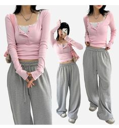 Pink Workout Clothes, Acubi Club, Winter Outfits Aesthetic, Downtown Outfits, Romantic Outfit, Causual Outfits, Cute Simple Outfits, Outfit Style, Basic Outfits