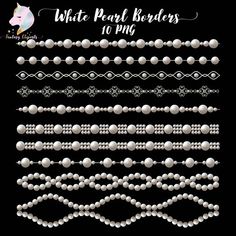 white pearl beaded bracelets on black background with text that says, what pearls belong?