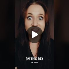 a woman making a funny face with the words on this day