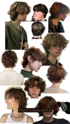 Masc Hair Styles, Masc Hair, Tomboy Hairstyles, Short Grunge Hair, Shaggy Short Hair, Bangs With Medium Hair, Cool Hairstyles For Men, Fluffy Hair