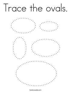 trace the ovals worksheet