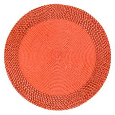 an orange placemat on a white background