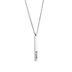 PRICES MAY VARY. ❤️Material--This long vertical bar necklace is made of 316L stainless steel, stronger and more durable, will never fade, rust, tarnish, corrode, stain, never turn skin green. ❤️Dimensions: Bar measure 30 mm tall and 3 mm wide and 3 mm thick and includes 45 cm chain + 5 cm Extension . Color: Rose Gold, Silver. ❤️This long vertical bar necklace makes the perfect gift for Gigi Mimi or Grandma! She will love receiving and wearing it. What an adorable way for her to carry her loved o Bar Necklaces, Gifts For Grandma, Vertical Bar Necklace, Birthday Gifts For Grandma, Silver Bar Necklace, Engraved Pendant, Vertical Bar, Grandma Gift, Everyday Necklace