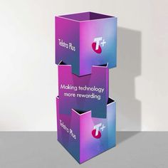 three boxes stacked on top of each other with the words making technology more rewarding